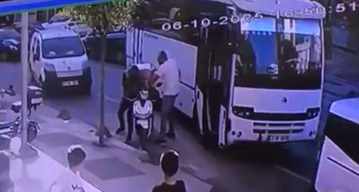 Motokuryeye saldıran servis şoförü tutuklandı