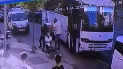 Motokuryeye saldıran servis şoförü tutuklandı