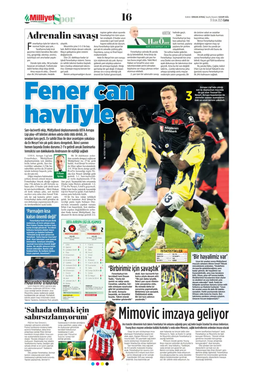 "İki play-off, bir off" (31 Ocak 2025 spor manşetleri) 20 "İki play-off, bir off" (31 Ocak 2025 spor manşetleri) 20