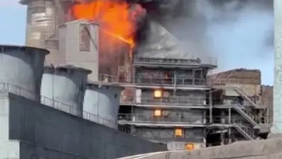 Sivas'ta termik santralde yangın