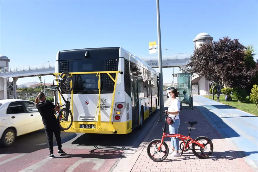 Konya'da sadece bisikletliler için tasarlanan tramvay yolculuğa başladı 11