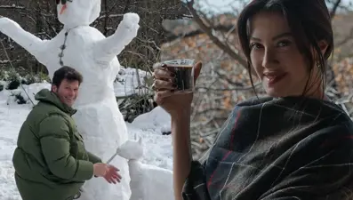 Kıvanç Tatlıtuğ'un eşi Başak Dizer paylaştı: Dünyanın en güzel kardan adamı