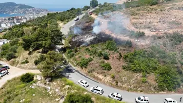 Alanya'da makilik yangını