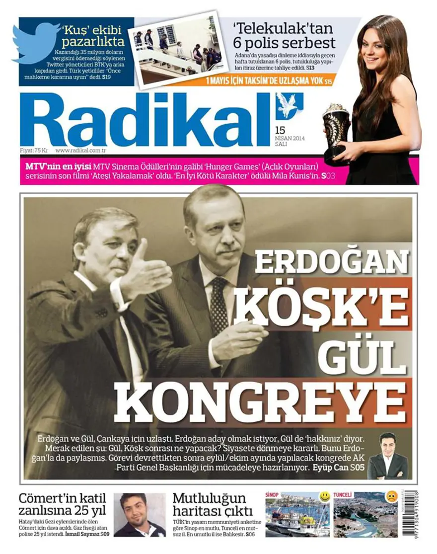 Günün gazete manşetleri - 15 Nisan 2014 Günün gazete manşetleri - 15 Nisan 2014