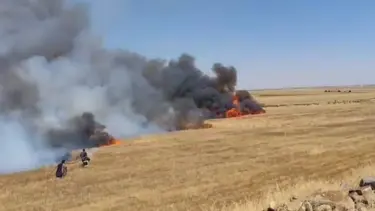 Buğday tarlasında yangın: Biri ağır, beş yaralı