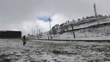 Kartalkaya'da mayıs ayında kar