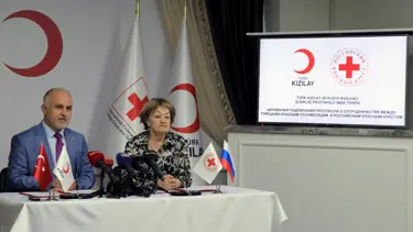 Türk Kızılay ve Rus Kızılhaçı arasında iş birliği