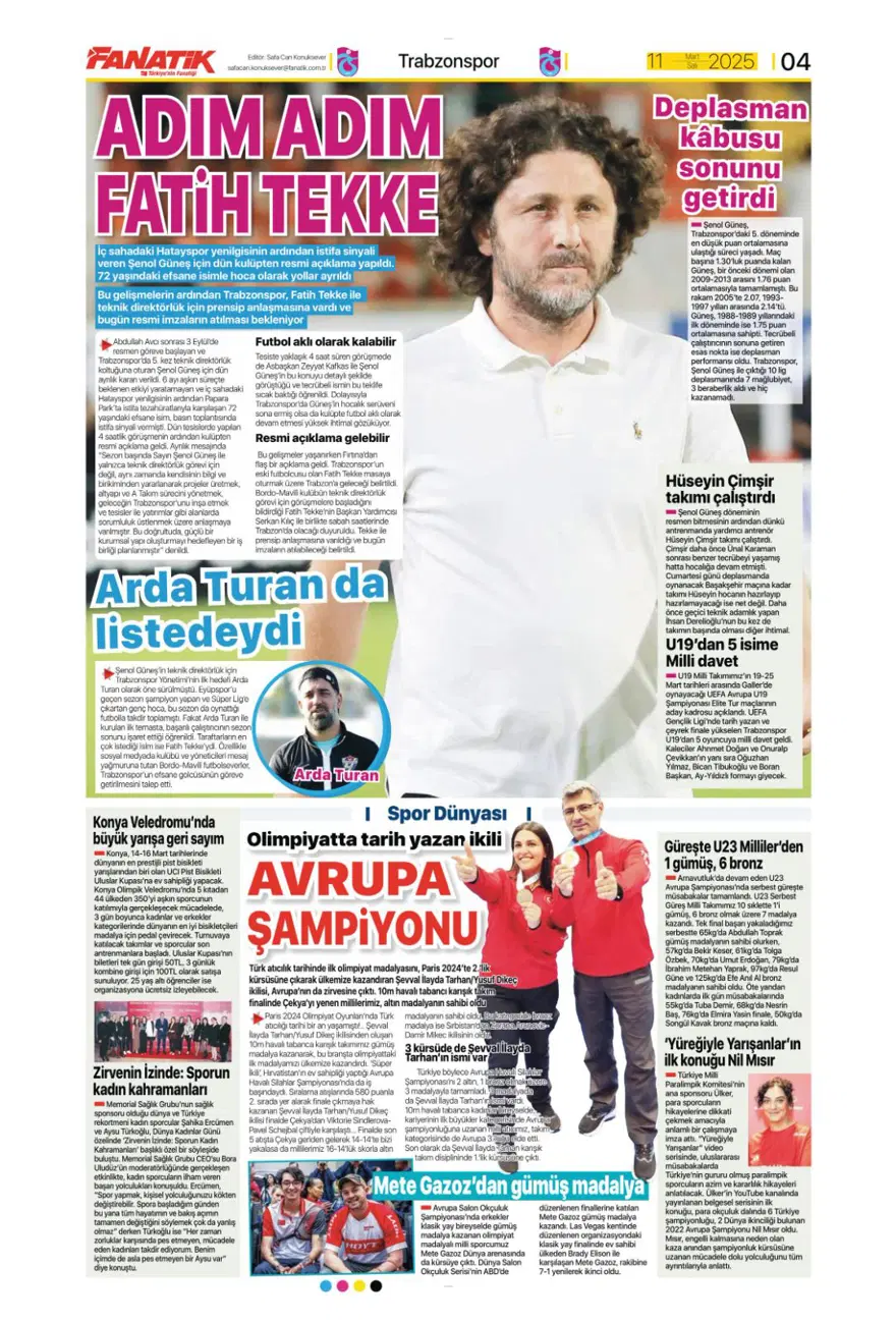 "Fener gözü kararttı" (11 Mart 2025 spor manşetleri) 25 "Fener gözü kararttı" (11 Mart 2025 spor manşetleri) 25