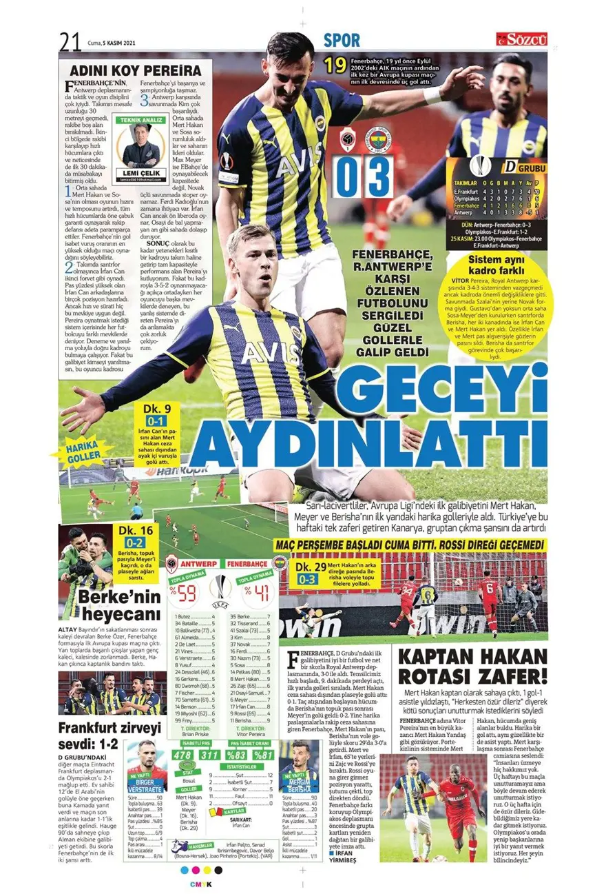 Günün spor manşetleri (5 Kasım 2021) 17