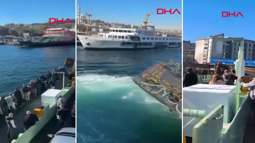 Sirkeci'de arabalı vapur iskeleye çarptı: Olay yerine ekipler sevk edildi Sirkeci'de arabalı vapur iskeleye çarptı: Olay yerine ekipler sevk edildi