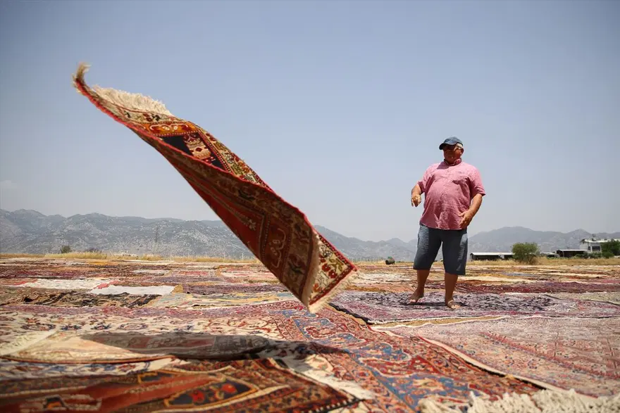 Antalya'nın rengarenk halı tarlaları 10