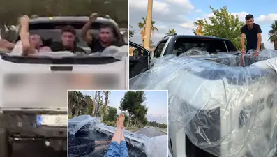 Aracının arkasını havuza çevirdi: Serinleme 60 bin liraya patladı