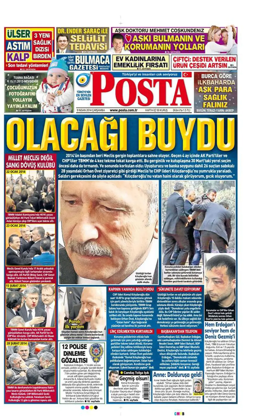 Günün gazete manşetleri - 9 Nisan 2014 5