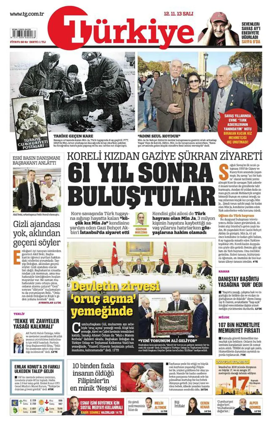Günün manşetleri - 12 Kasım 2013 16 Günün manşetleri - 12 Kasım 2013 16