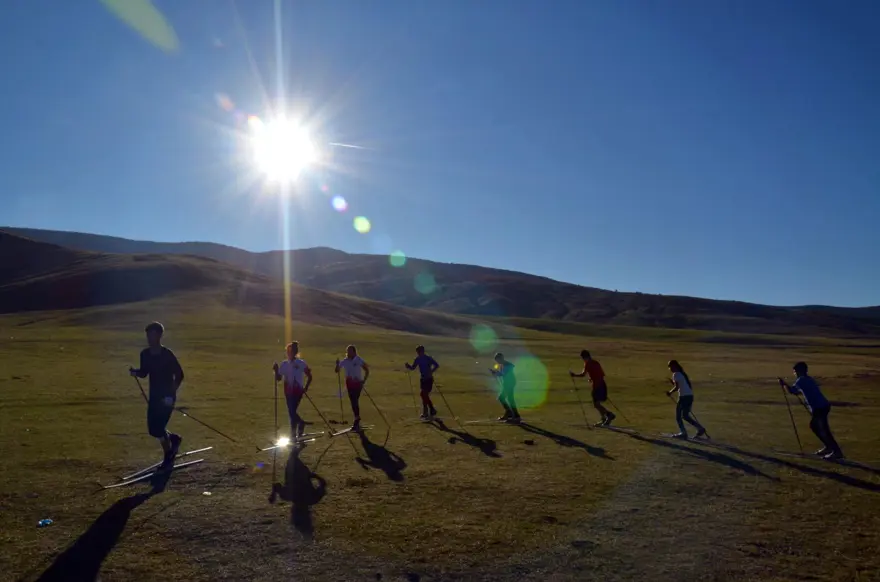 Kar yağmayınca çimde antrenman 2