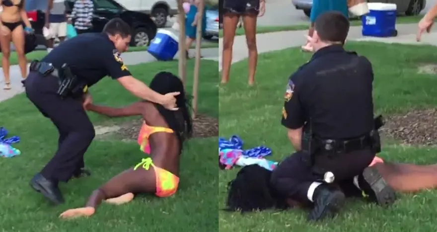 ABD polisinden siyahi gençlerin havuz partisine sert müdahale 7