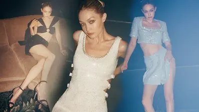 Gigi Hadid Paris'te: Işıltılı stile adım adım