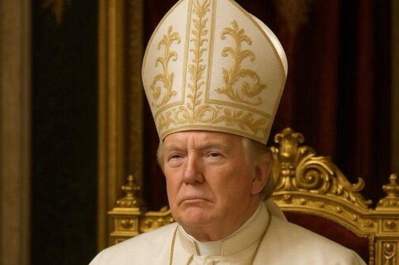 Trump'tan Papa fotoğrafına açıklama: Haberim yoktu, eşim sevimli buldu