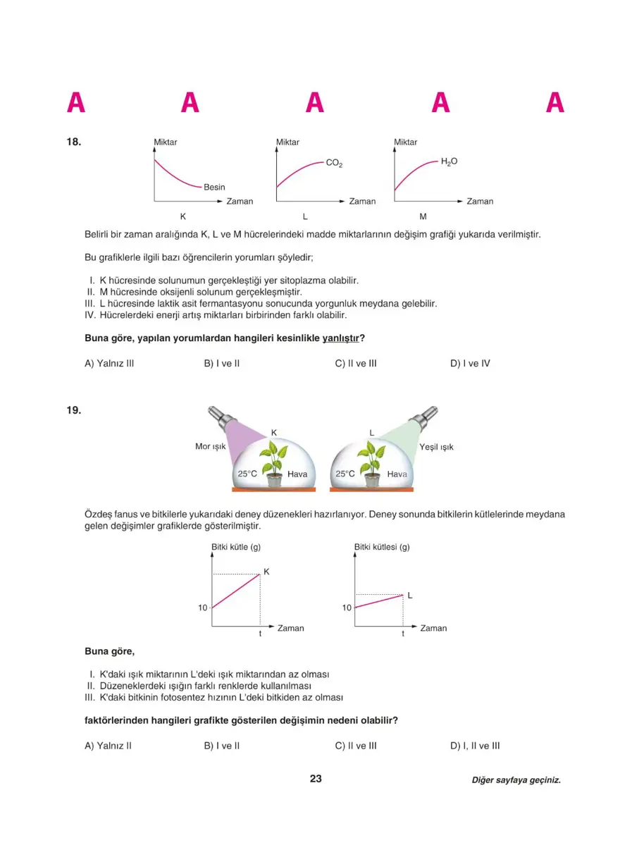 Uğur Okulları LGS deneme sınavı (Sayısal bölüm) 22