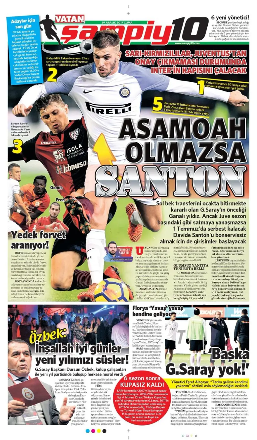 Günün spor gazeteleri (29 Aralık 2017) 18