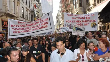 Hayvan hakları için yürüdüler