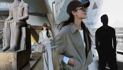 Mısır'a giden Hande Erçel ile Hakan Sabancı'dan yeni kareler