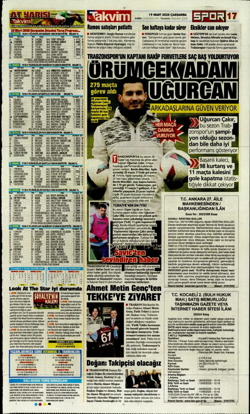 "Kayıtsız şartsız Mourinho" (19 Mart 2025 spor manşetleri) 12 "Kayıtsız şartsız Mourinho" (19 Mart 2025 spor manşetleri) 12