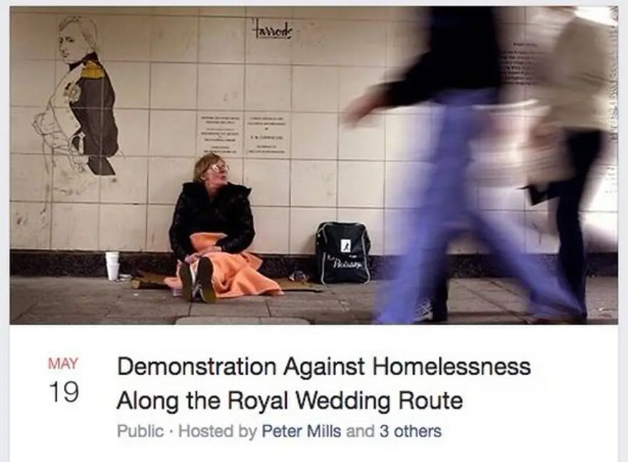 Yüzlerce protestocu, evsizler gibi giyenerek Prens Harry ve Meghan Markle’ın düğününe katılacak 2