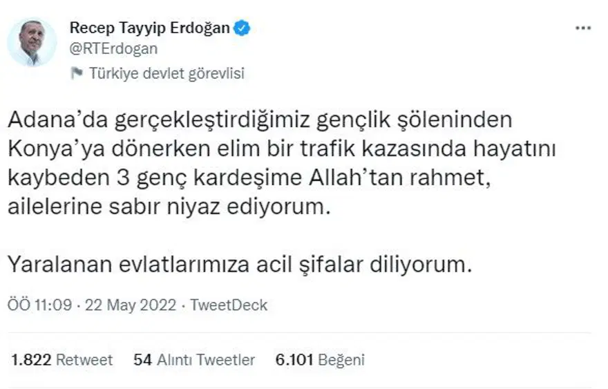 CUMHURBAŞKNAI ERDOĞAN'DAN MESAJ 5
