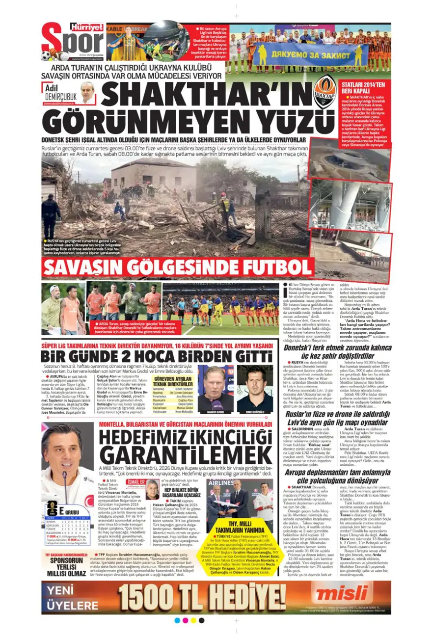 "Ne istersen o" (8 Ekim 2025 spor manşetleri) 6