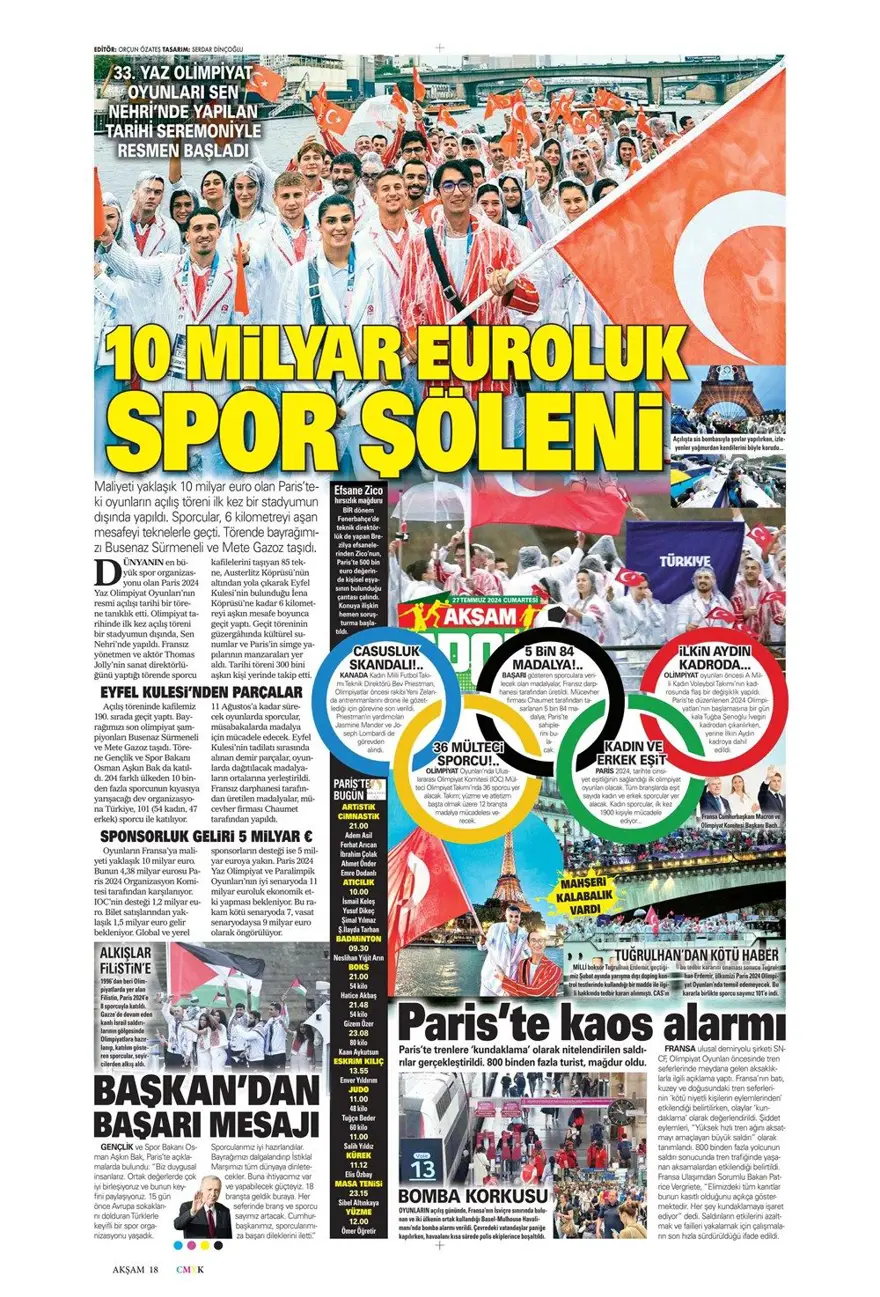 "Kartal'ın yükü 683 milyon TL" (27 Temmuz 2024 spor manşetleri) 9 "Kartal'ın yükü 683 milyon TL" (27 Temmuz 2024 spor manşetleri) 9