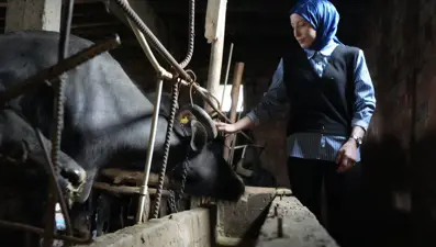 Devlet desteğiyle kendi çiftliğini kurdu: Köyün simgesi oldu