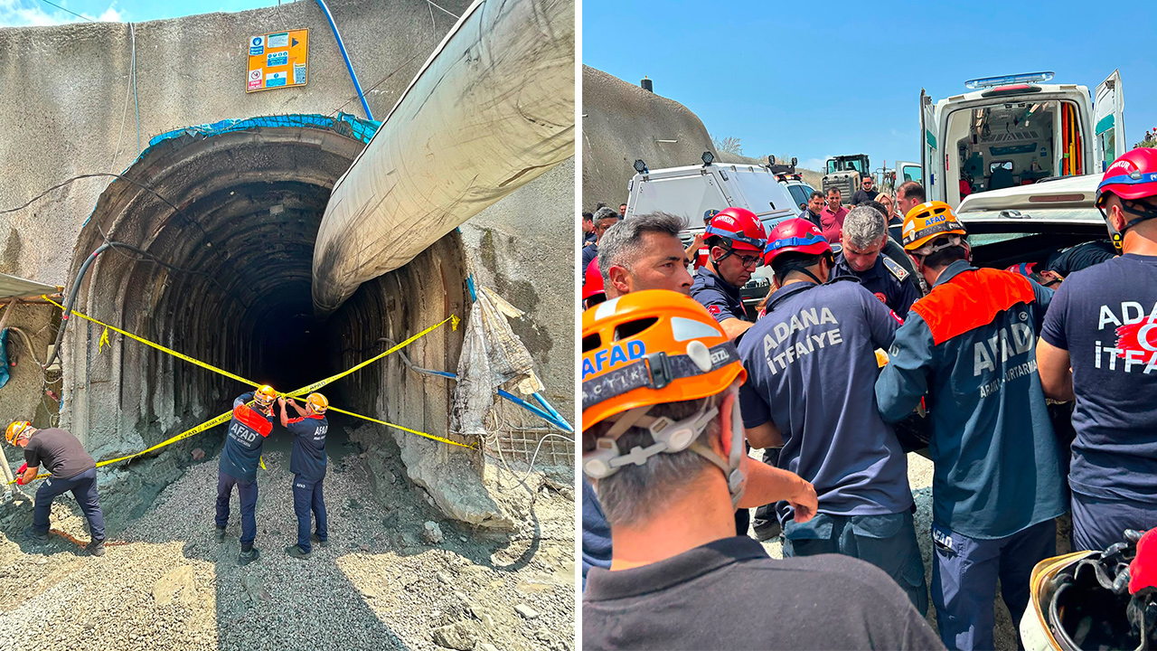 Adana'da içme suyu tünel hattında göçük: Bir ölü, bir yaralı