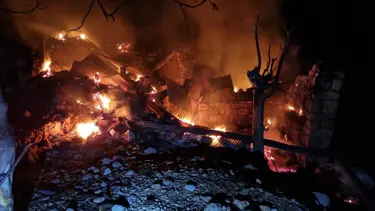 Yaşlı kadın yangın kurbanı