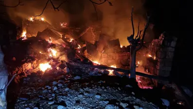 Yaşlı kadın yangın kurbanı