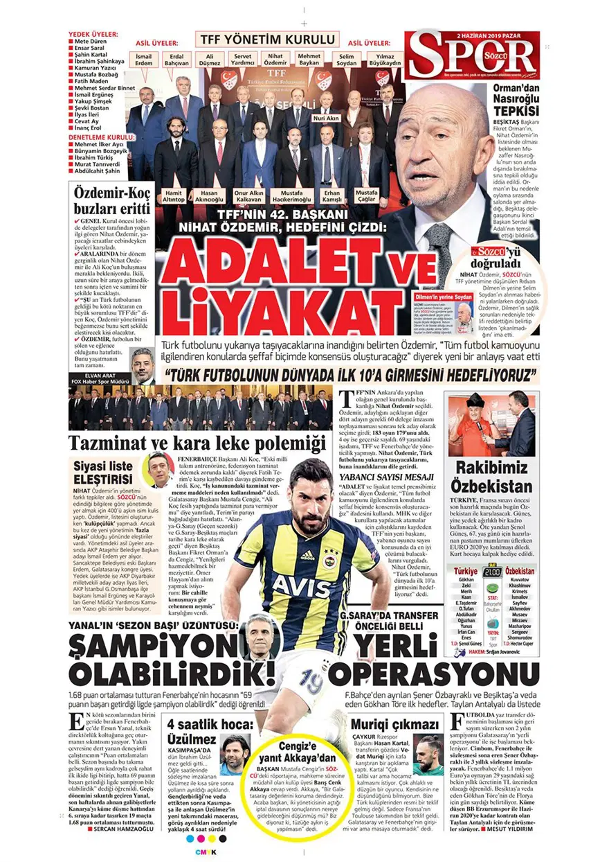 Günün spor manşetleri (2 Haziran 2019) 6