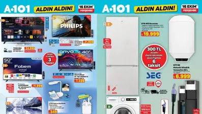 SATIŞA ÇIKTI | A101 aktüel kataloğu 16 Ekim 2025: Keman, 88 tuşlu piyano, 65 inç HD televizyon, kablosuz şarj standı, su sebili ve 125 cc scooter bugün satışta