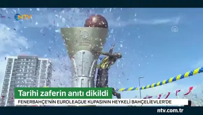 Fenerbahçe'nin tarihi zaferinin anıtı dikildi