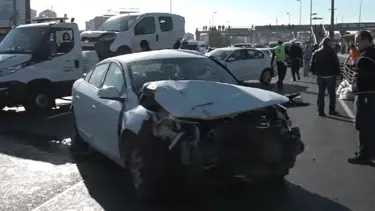 E-5'te trafiği durduran kaza