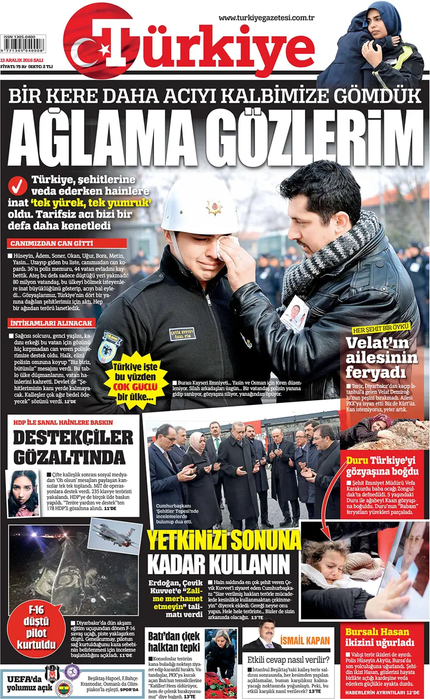 Günün gazete manşetleri - 13 Aralık 2016 4