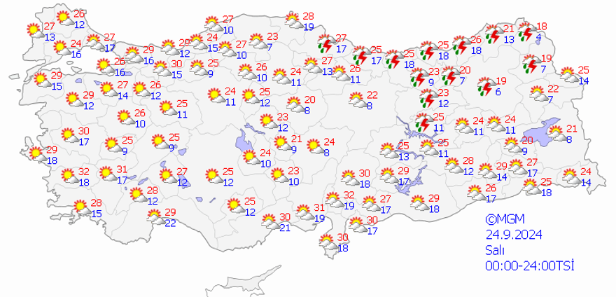 24 EYLÜL SALI HAVA DURUMU 17