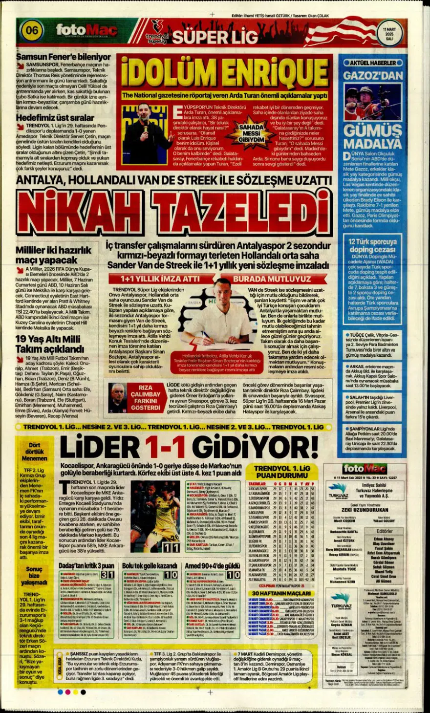 "Fener gözü kararttı" (11 Mart 2025 spor manşetleri) 22 "Fener gözü kararttı" (11 Mart 2025 spor manşetleri) 22