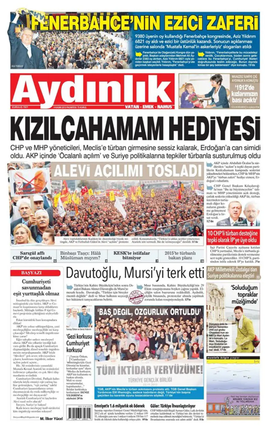 4 Kasım 2013 gazete manşetleri 4