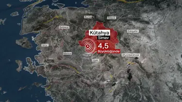 Kütahya'da 4,5 büyüklüğünde deprem
