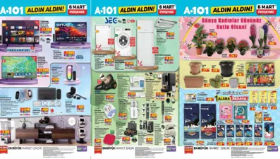 6 Mart A101 Aktüel Ürünler Kataloğu: Perşembe günü keman, çay makinesi, beyaz eşya ve buharlı ütü satışa çıkıyor