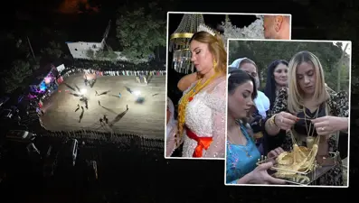 İki gün iki gece süren düğün: Gelin ile damada milyonlar takıldı