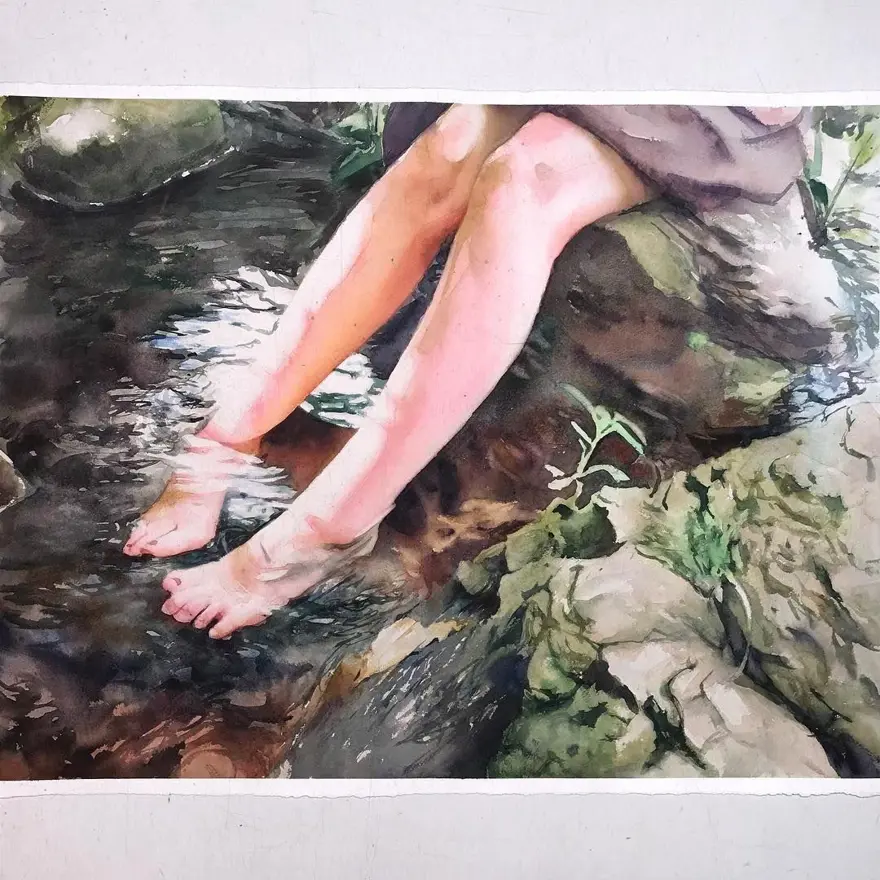 Gerçek gibi görünen sulu boya resimler 34