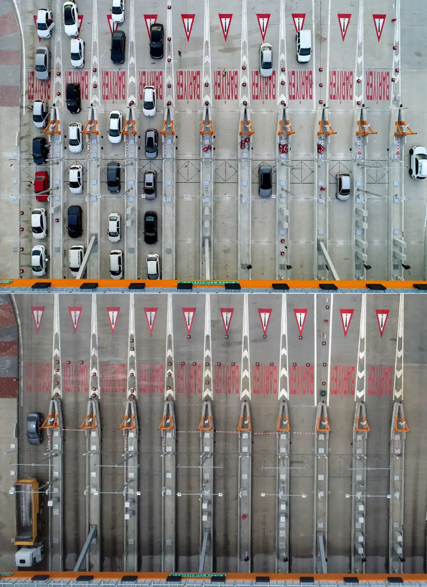 Bayram tatillerinde uzun araç kuyruklarının oluştuğu kara yolları boş kaldı 13