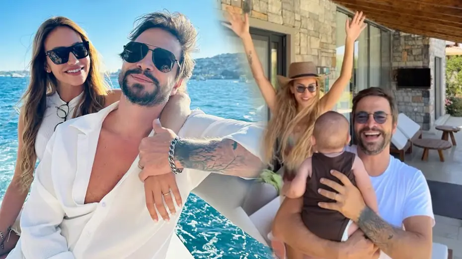 İkinci kez anne baba olan Çağla Gizem ile Ahmet Kural’dan mutlu aile pozu