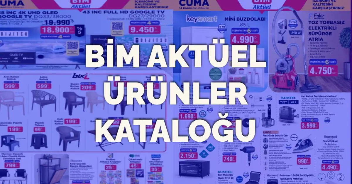 BİM 14 Kasım cuma aktüel ürünler kataloğu: Süpürge, ütü, televizyon, masa ve kahve makinesi geliyor